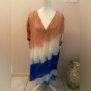 Young Fabulous and Broke tie dye swimsuit coverup tassels beachy vacation